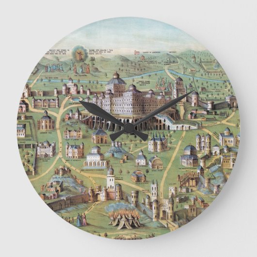 ALTES JERUSALEM GROßE WANDUHR (Vorderseite)