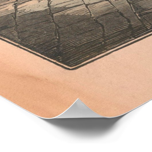 Altes Jerusalem Israel Karte (1853) Poster (Ecke)