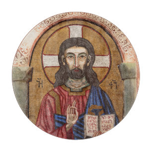 Altes Jesus-Mosaik Schneidebrett