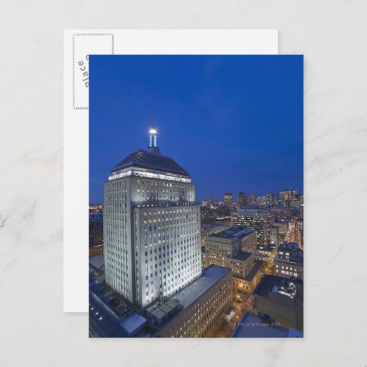Altes John Hancock-Gebäude mit Boston in Postkarte (Vorne/Hinten)