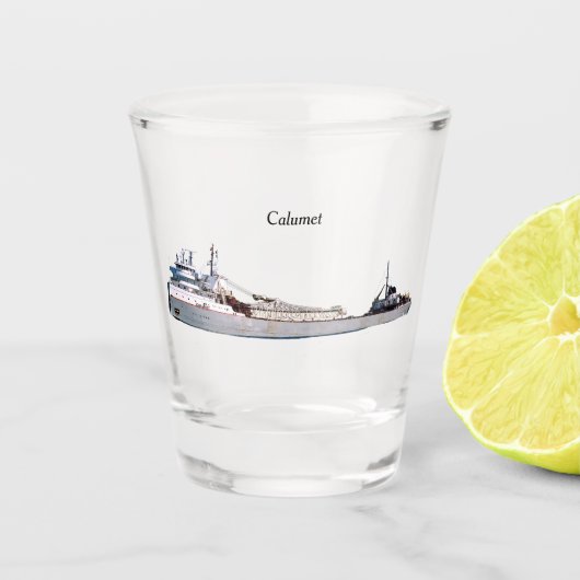 Altes Kalumeterglas Schnapsglas (Vorderseite)