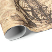 Altes Kartenmuster Geschenkpapier (Rolleneckpunkt)