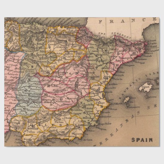 Altes Kartenmuster Geschenkpapier (Flach)