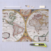 Altes Kartenmuster Seidenpapier (Handwerk)