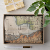 Altes Kartenmuster Seidenpapier (Geschenk)