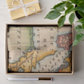 Altes Kartenmuster Seidenpapier (Geschenk)