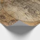 altes Kartenpapier Geschenkpapier (Ecke)