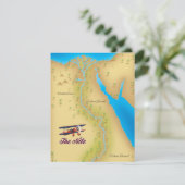 Altes Kartenposter im Vintagen Stil des Nils (Stehend Vorderseite)