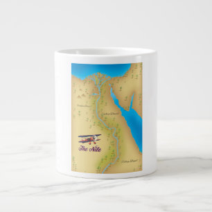 Altes Kartenposter im Vintagen Stil des Nils Jumbo-Tasse