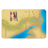 Altes Kartenposter im Vintagen Stil des Nils Magnet (Horizontal)