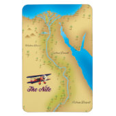 Altes Kartenposter im Vintagen Stil des Nils Magnet (Vertikal)