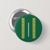 Altes keltisches Schwert und Knüpfarbeit Button (Vorne & Hinten)