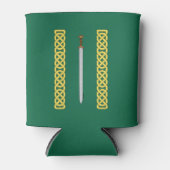 Altes keltisches Schwert und Knüpfarbeit Dosenkühler (Vorderseite)