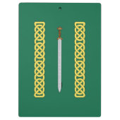 Altes keltisches Schwert und Knüpfarbeit Klemmbrett (Rückseite)