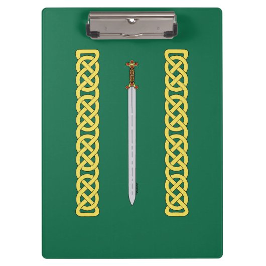 Altes keltisches Schwert und Knüpfarbeit Klemmbrett (Vorderseite)