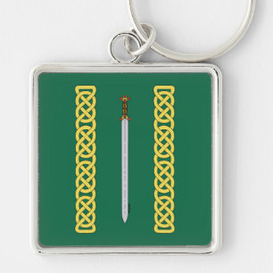 Altes keltisches Schwert und Knüpfarbeit Schlüsselanhänger