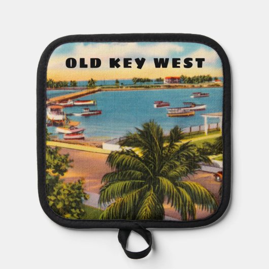 Altes Key West Florida mit Garrison Bight  Topflappen (Vorderseite)