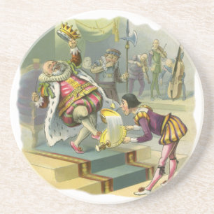 Altes Kinderreim-Gedicht-Lied "Old King Cole" Sandstein Untersetzer