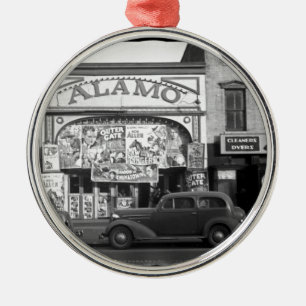 Altes Kino Silbernes Ornament