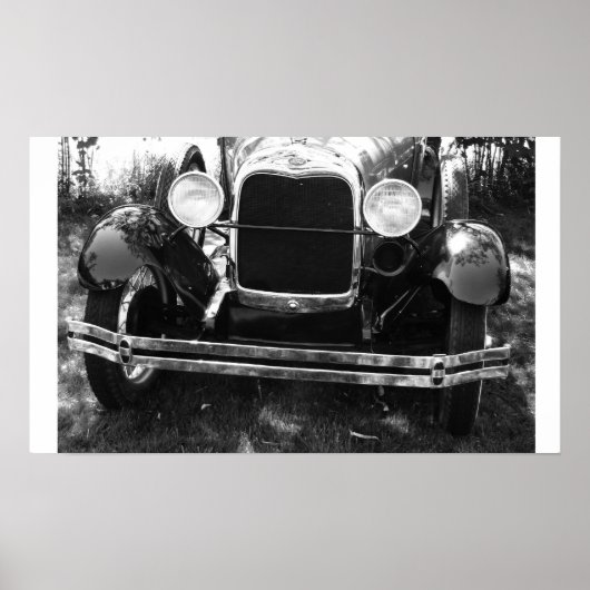 Altes klassisches Auto Front End Grille Poster (Vorne)