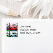 Altes klassisches Auto Wasserfarben Pop Kunst, Dic (Insitu)