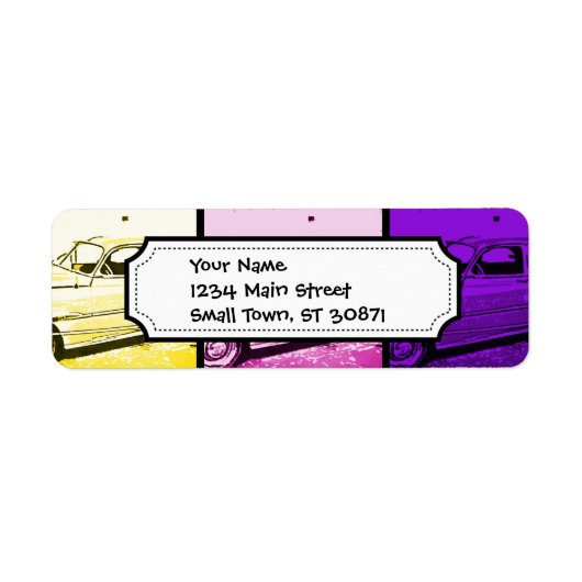 Altes klassisches Auto Wasserfarben Pop Kunst, Dic (Vorne)