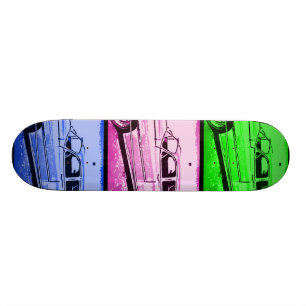 Altes klassisches Auto Wasserfarben Pop Kunst, Dic Skateboard