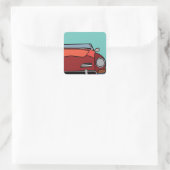 Altes Klassisches Oldtimer-Auto Quadratischer Aufkleber (Tasche)