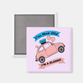Altes klassisches rosa Auto Magnet (Vorderseite/Rückseite)