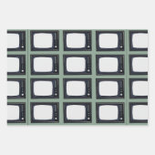 Altes klassisches TV-Muster im Fernsehen Geschenkpapier Set (Vorderseite)