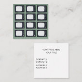 Altes klassisches TV-Muster im Fernsehen Quadratische Visitenkarte (Vorne/Hinten)
