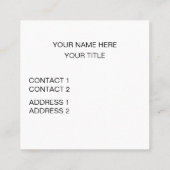 Altes klassisches TV-Muster im Fernsehen Quadratische Visitenkarte (Rückseite)