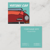 Altes klassisches Vintage-Auto Quadratische Visitenkarte (Vorne/Hinten)