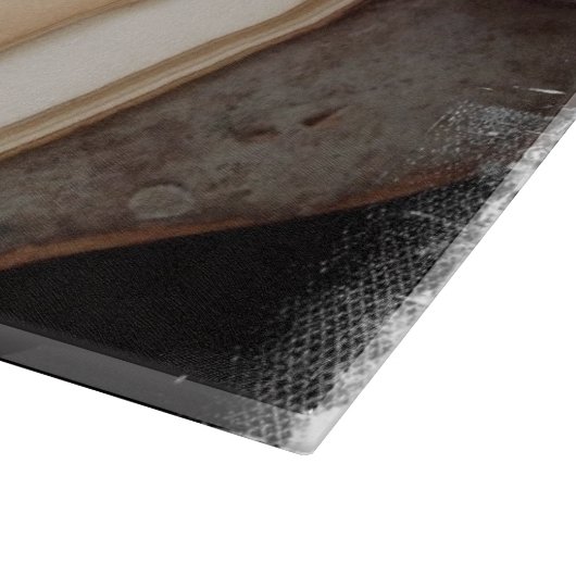 Altes Kochbuch- und Rezept-Schneidebrett Schneidebrett (Ecke)