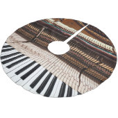 Altes Konzertpiano Foto Polyester Weihnachtsbaumdecke (Schrägansicht)