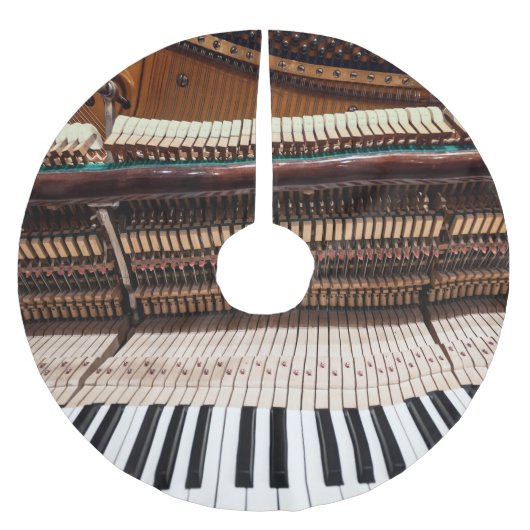 Altes Konzertpiano Foto Polyester Weihnachtsbaumdecke (Vorderseite)