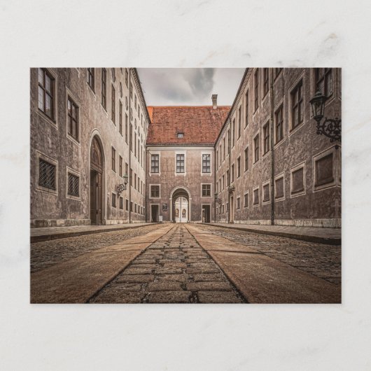 Altes Kopfsteinpflaster-Gebäude in München Postkarte (Vorderseite)