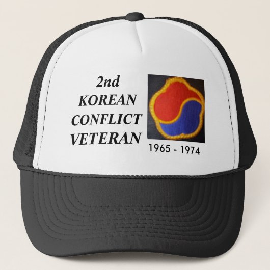 ALTES KOREA DMZ 1, 2., KOREANER, KONFLIKT, VETERAN TRUCKERKAPPE (Vorderseite)