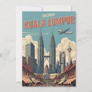 Altes Kuala Lumpur Malaysia Feiertagskarte
