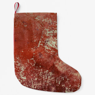Altes Kupfer: Lebhafte Metallstruktur. Kleiner Weihnachtsstrumpf