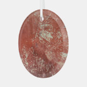 Altes Kupfer: Lebhafte Metallstruktur. Ornament Aus Glas (Vorderseite links)