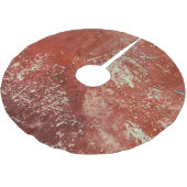 Altes Kupfer: Lebhafte Metallstruktur. Polyester Weihnachtsbaumdecke (Schrägansicht)