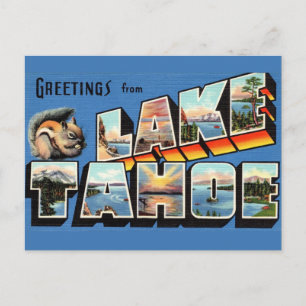 Altes Lake Tahoe Grußkarte Postkarte