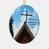 Altes Land Kirche, Pastor oder Priester Weihnachte Keramikornament (Rechts)