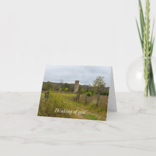 Altes Land Silo Landschaft Denken Sie an Ihre Kart Karte