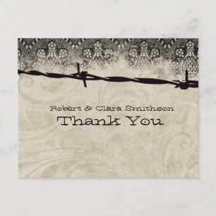 Altes Land-Stacheldraht danken Ihnen Dankeskarte