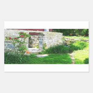 Altes Land-Wurzel-Keller-Aufkleber Rechteckiger Aufkleber