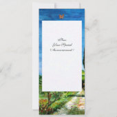 ALTES LANDHAUS IN CHIANTI, blau-grün-weiß Einladung (Rückseite)