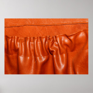 Altes Leder Vintage Kindersitz Details. Blau, verg Poster