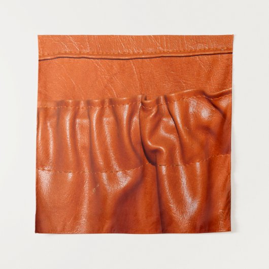 Altes Leder Vintage Kindersitz Details. Blau, verg Wandteppich (Vorderseite)